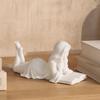 Миниатюрная декоративная статуэтка Читающая девушка, 3D-печатная, лежащая на животе, Элегантные акценты для декора дома, Скульптура, Женщина для офисного стола