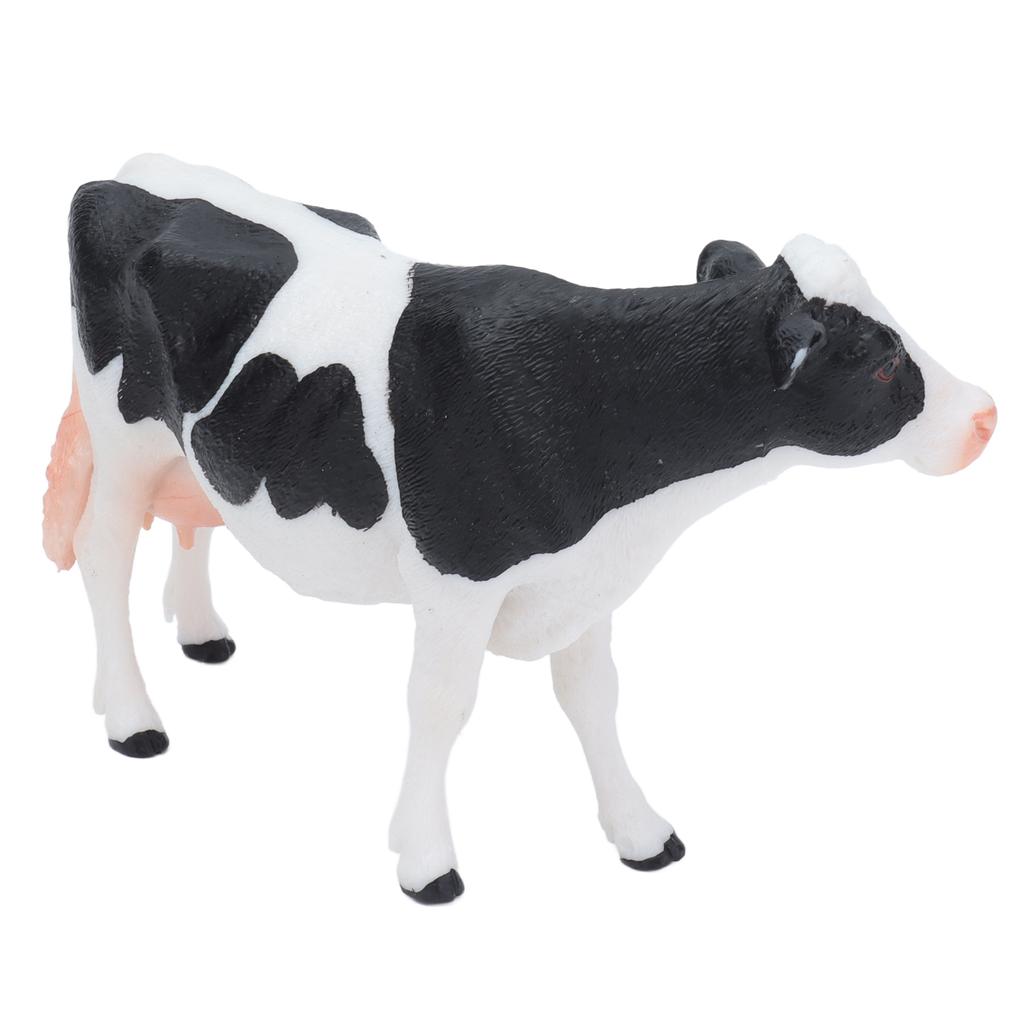 Simmental Cattle Figurine Plastic Realistic Cow Black White for Home Desk Decoration Party Gift