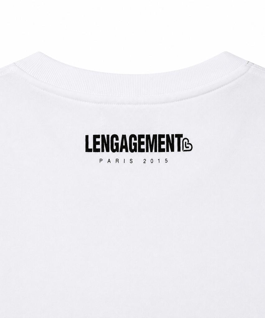LENGAGEMENT Белая футболка с длинным рукавом и маленьким сердцем