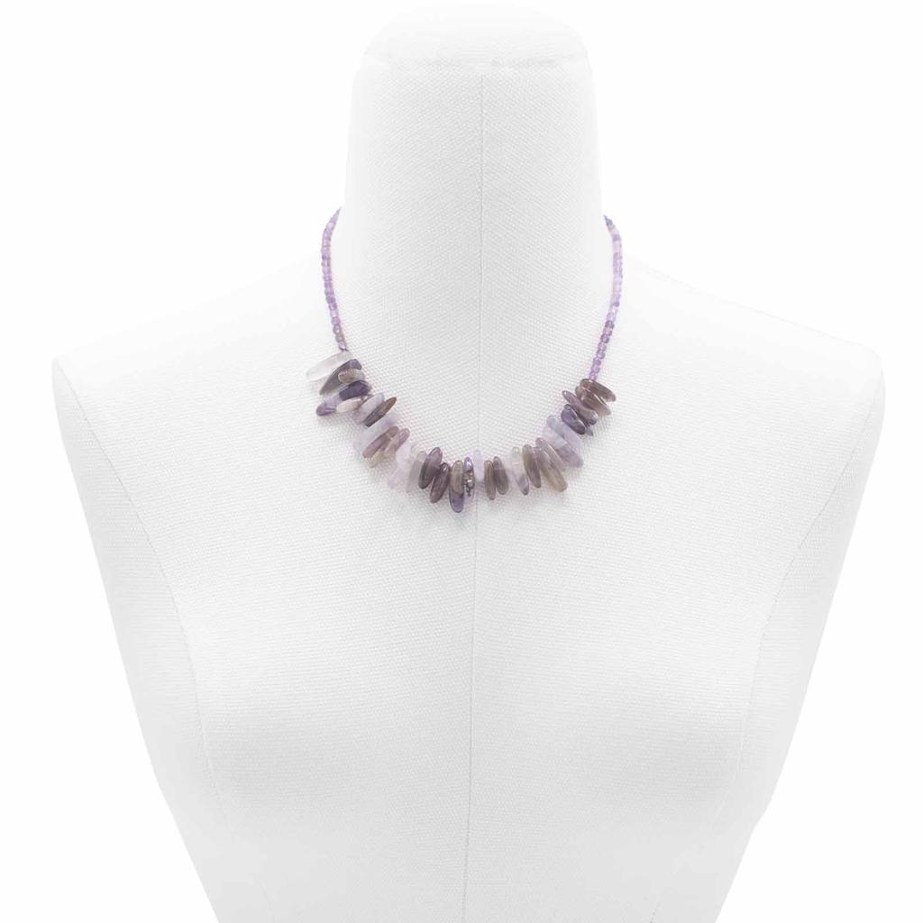 Amethyst Gemstone Necklace - Longstone Gem