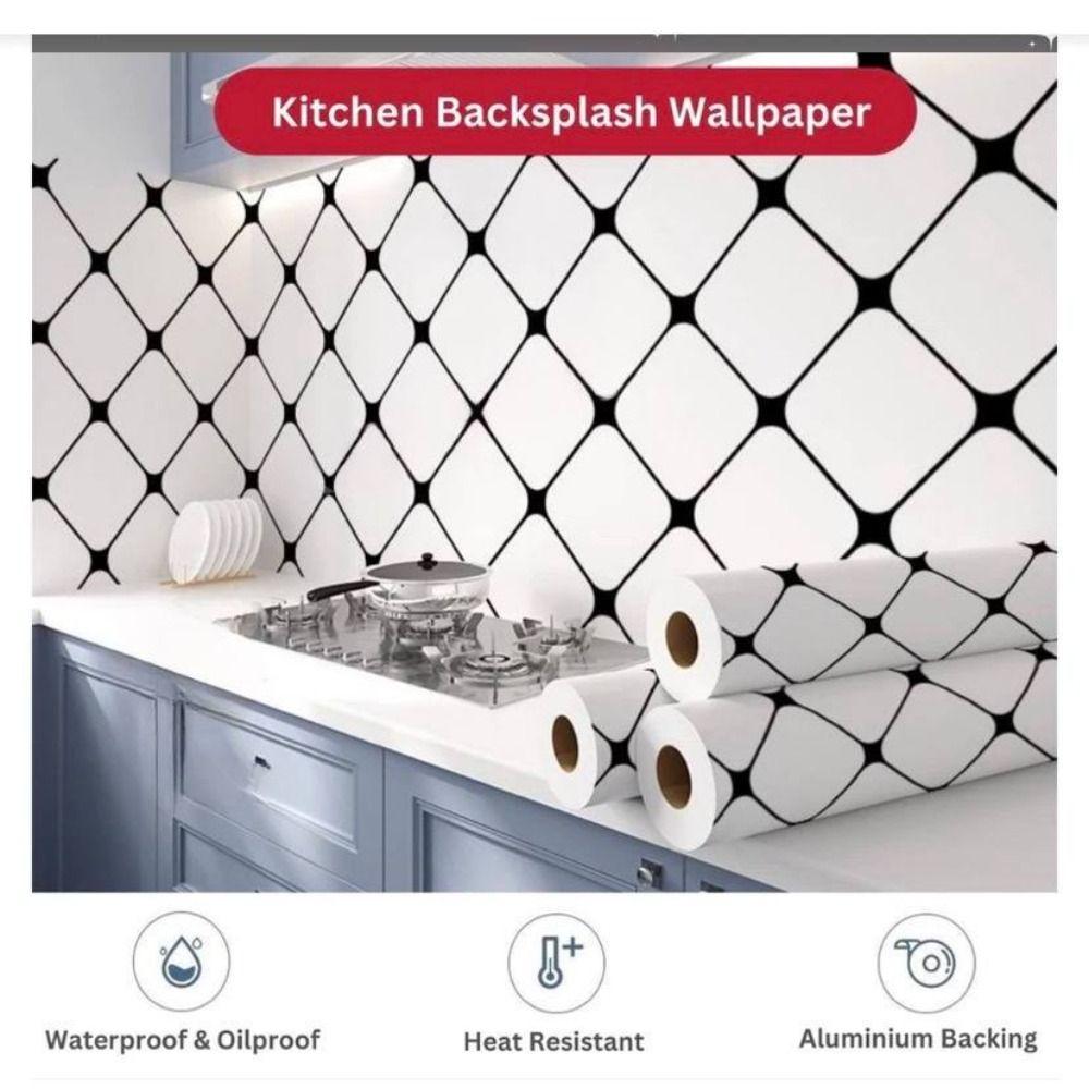 Adhesive Kitchen Resistance Sticker 30*60cm Kitchen Wall Stickers Cooking Bench Range Hood