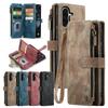 Leather Zipper Wallet Case For Samsung Galaxy A14 A15 A16 A17 A24 A25 A33 A34 A35 A36 A53 A54 A55 A56 A71 A72 4G 5G Phone Cover