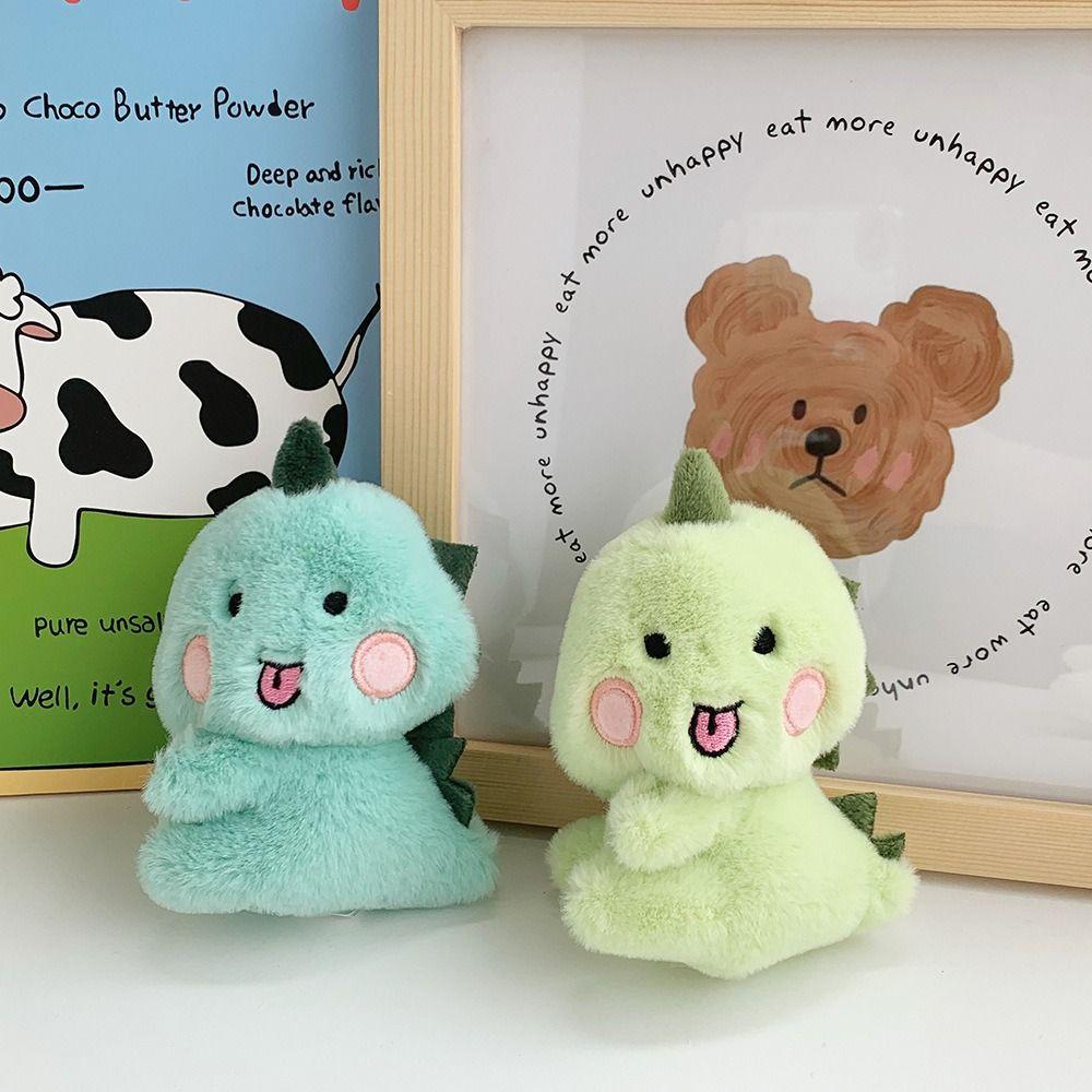 Cartoon Dinosaur Doll Keychain Funny Dinosaur Plush Keyring Dinosaur Doll Pendant  Children Toys