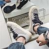 Мужская парусиновая обувь Лоскутная мужская спортивная обувь Удобная обувь на толстой подошве Дышащая повседневная обувь