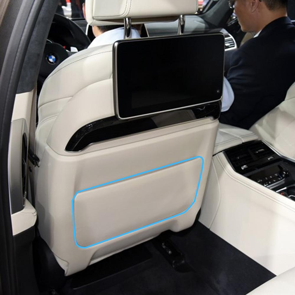 Black Beige Car Interior Seat Backrest Leather Storage Pack Cover Replacement For BMW 5S 6GT 7S G30 G38 G32 G11 G12 2016-2021