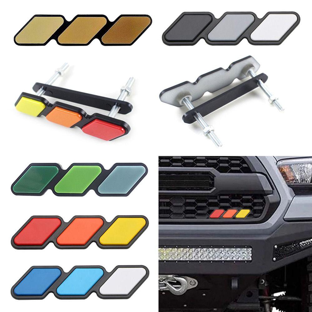 Paste 3 Grille Badge ABS Car Protection Car Accessories for Toyota/Tacoma 4Runner/Tundra Highlande