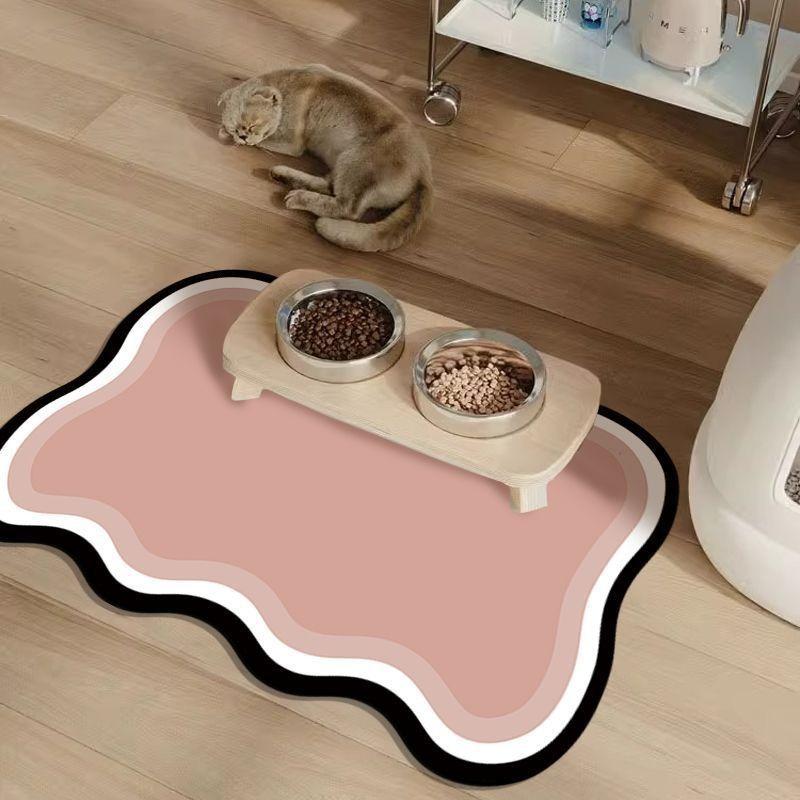 Cat and dog non-slip pet mat - quick drying, water absorption, indoor Nordic style floor mat, floor pet mat, fun and durable pet mat