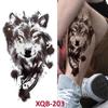 Fake Skull Tattoo Male Lion Wolf Tiger Snake Waterproof Tattoo Sticker Arm Art Fake Tattoo Male