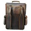 Коричневый классический мужской рюкзак для ноутбука из натуральной козьей кожи для путешествий в колледже