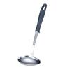 TAKAGI Stainless Steel Horizontal Ladle, Dark Brown, 25cm Long, Hand-Fit Design, Perfect for Cooking Soups and Other Dishes, Handle Fits In the