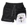 Cross Christian God Bible Pray Faith Jesus Muay Thai Kick Boxing MMA Shorts Men Women Unisex Double Layer Quick Dry Training Sport Gym Fitness Workout