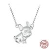 S925 серебро кулон с французским бульдогом, ожерелье, милая цепочка на шею собаки для женщин, вечерние ювелирные изделия, подарок