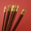 Golden Fortune Red Sandalwood Wedding Chopsticks Set