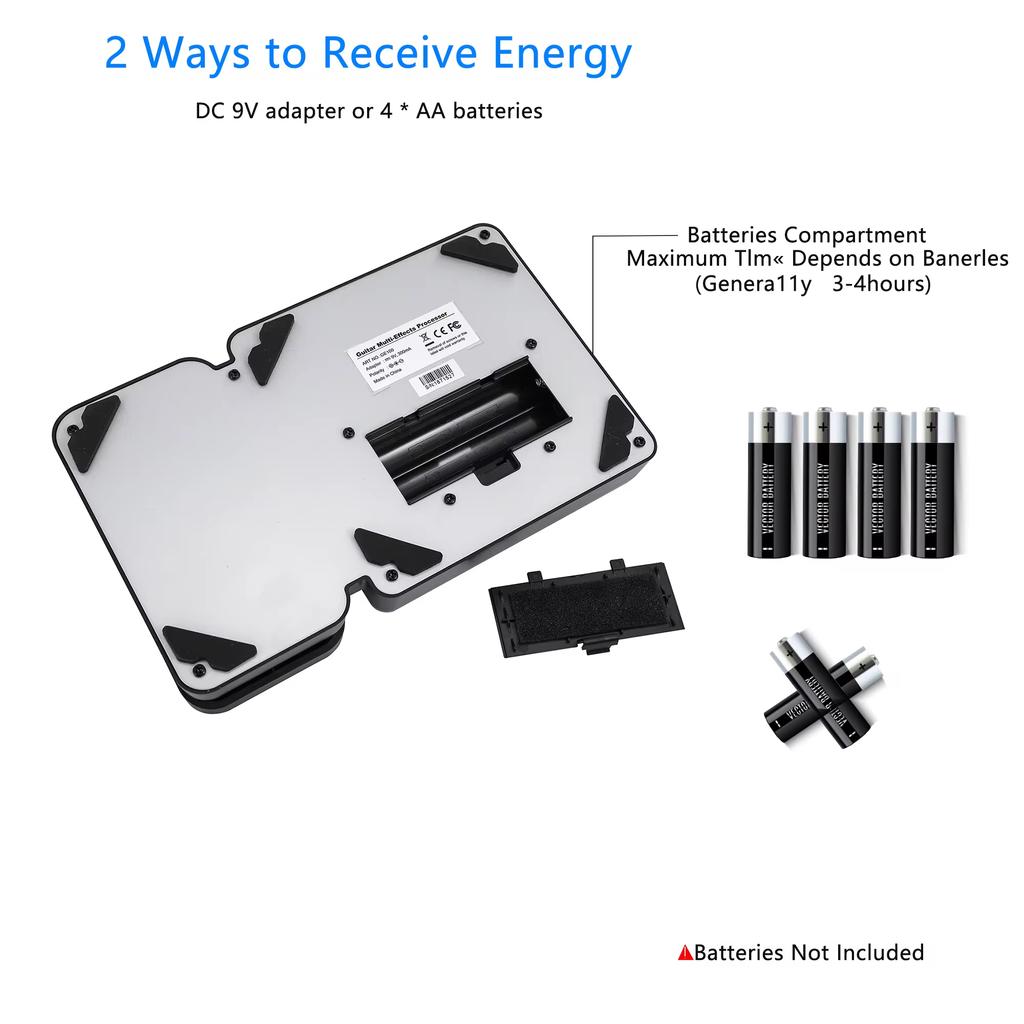 GE100 Гитарная педаль Мультиэффект-процессор Педаль эффектов с записью лупа Макс. время 180 с 8 модулей эффектов 40 ритмов ударных