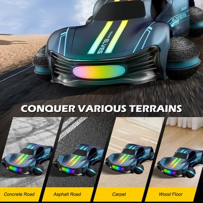 Дрифт-машинка с дистанционным управлением, 2,4 ГГц, электромобиль для трюков, вращающийся на 360 градусов, с вездеходными шинами,