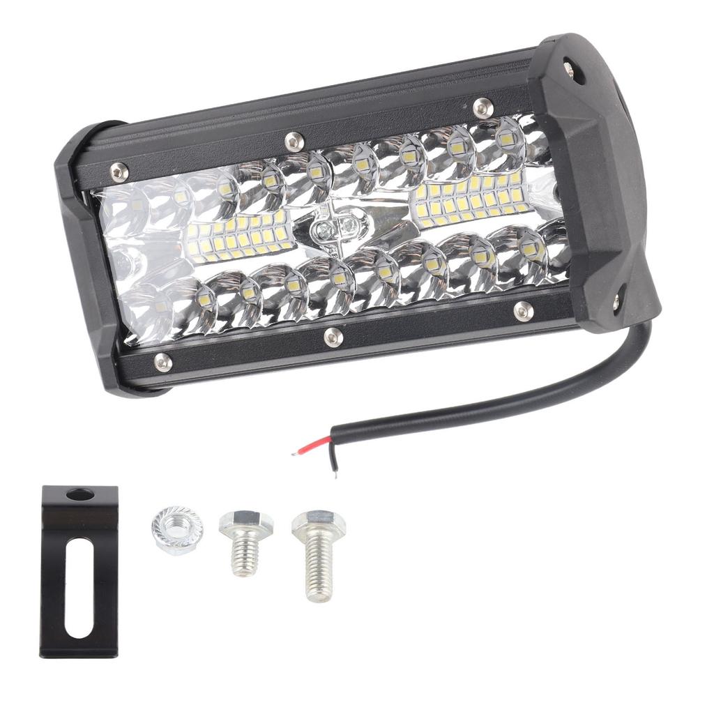 7-дюймовый автомобильный светодиодный рабочий фонарь 120 Вт 3-линейный водонепроницаемый универсальный рабочий прожектор для внедорожника грузовика