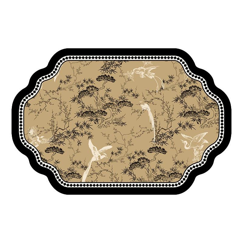 Новый впитывающий коврик для ванной в китайском стиле, противоскользящий коврик для ног, высококачественный коврик для ванной комнаты с диатомовой грязью специальной формы