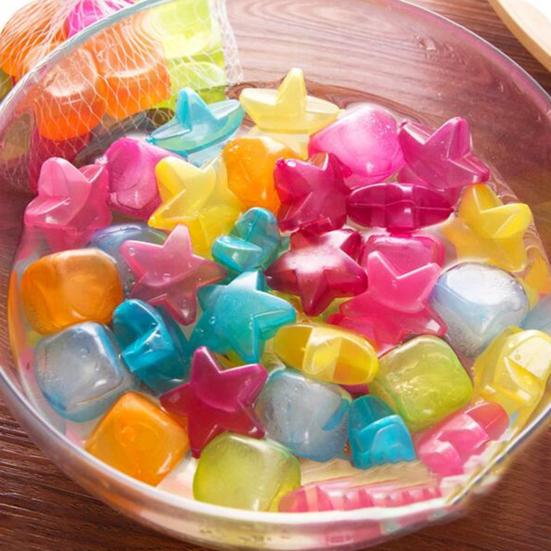 20 шт. искусственный кубик льда, хорошая гибкость, охлаждение, портативный, привлекательный, красочный, многоразовый, для путешествий, использования