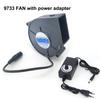 12В 9733 бесщеточный турбовентилятор с блоком питания 3-12В EU и регулятором скорости Вентилятор для барбекю Воздух Гриль для пикника Дровяная печь Приготовление пищи