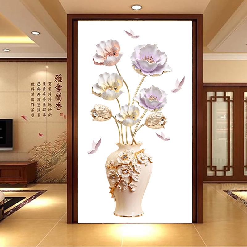 3D Tulip Wall Stickers Self Adhesive Peel and Stick Wall Decals for Bedroom Living Room Home Decor Wall Art