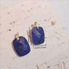 1pc Natural Stone Square Charms Pendant Amethyst Tiger Eye Crystal Pendant for Jewelry Making Earrings DIY Accessories