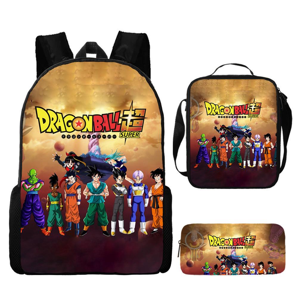 Dragon Ball, аниме Dragon Ball, девочка, мальчик, студент, рюкзак, сумка, мультяшный школьный рюкзак
