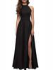 Women's Halter Neck Slit Evening Cocktail Dress - Summer 2025 Collection