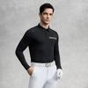 Fila Повседневная спортивная мода серии Golf Легкая дышащая прочная устойчивая к пятнам вязаная рубашка-поло с длинным рукавом мужские топы A11M545202FBK