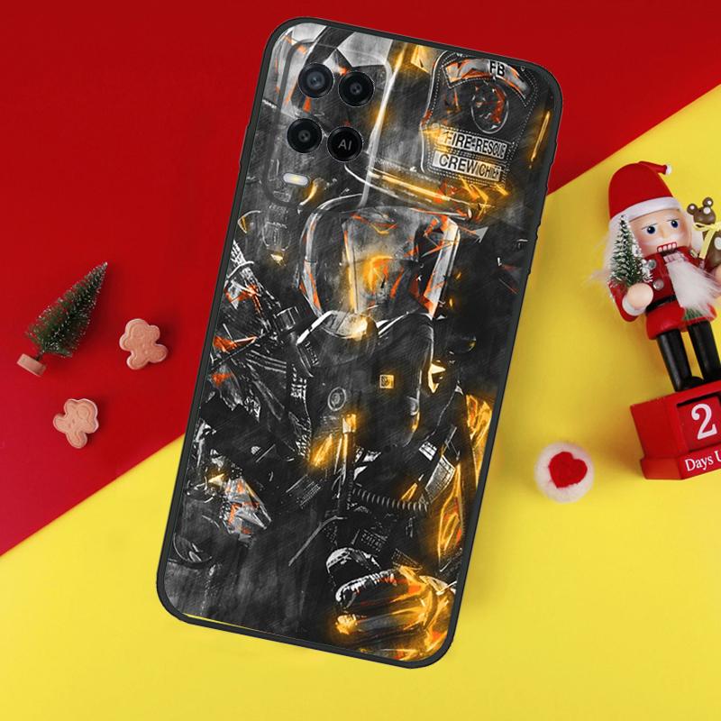 Чехол Пожарный Огонь Пожарный Для OPPO A38 A58 A78 A98 A54 A74 A94 A16 A76 A96 A5 A9 A52 A72 A79 A53S A15 A17 A57