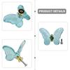Glass Butterfly Drawer Knobs with Metal Mounts for Dressers Bathroom Cabinets Closets and Home Furniture Decoration