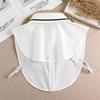 Classic Fake Collar Blouse Women Detachable Shirt Collar Chiffon False Collar Woman Lapel Blouse Top Tie for Women Decor