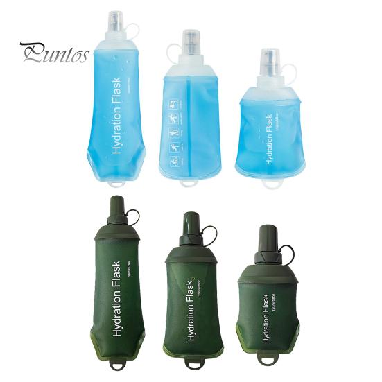 Flexible Water Flask TPU Collapsible Soft Bottle Food Grade BPA Free Leakproof Foldable Outdoor Sports Hydration