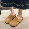 Zapatos Mujer 2025 New Women's Suede Mules Slippers Platform Flats Boston Clogs Sandals Fashion Outdoor Slip On Beach Sandalias