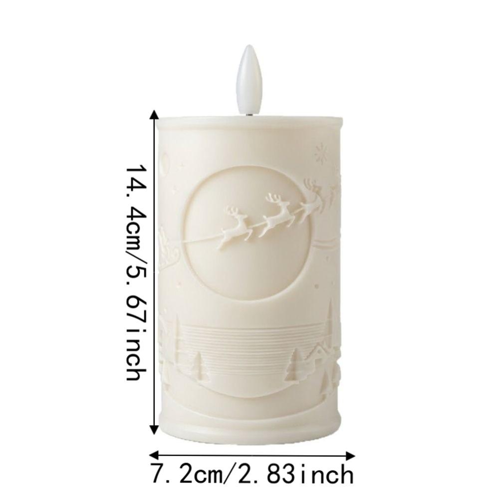 Resin Relief Electronic Candle Light LED Resin Relief Decor Holiday Home Decor