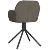 Dining Room Chairs 2 pcs Swivel Dark Grey Velvet