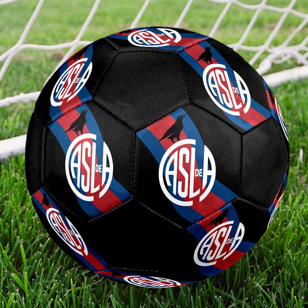 San Lorenzo de Almagro Size 5 Soccer Ball, Machine-Stitched PVC, Durable & High Bounce, All Ages Fit, fan merchandise, matches & outdoor use.