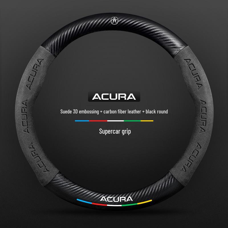 Acura CDX 2016-2021 Ultra-Thin Carbon Fiber Suede Leather Steering Wheel Cover