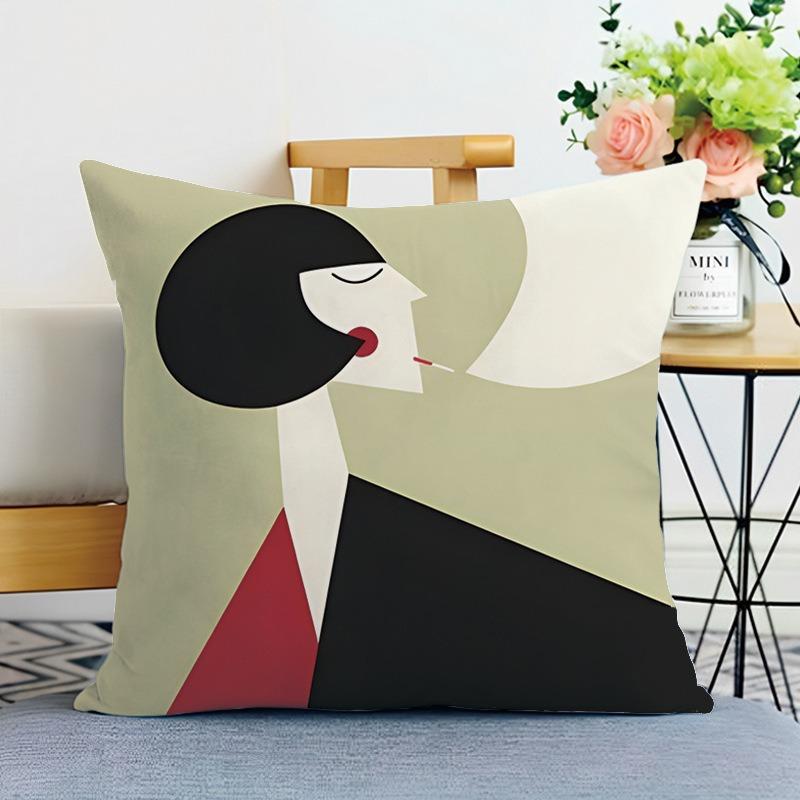Иллюстрация Стиль Печатная Декоративная Наволочка Спальня Гостиная Квадратная Подушка Наволочка