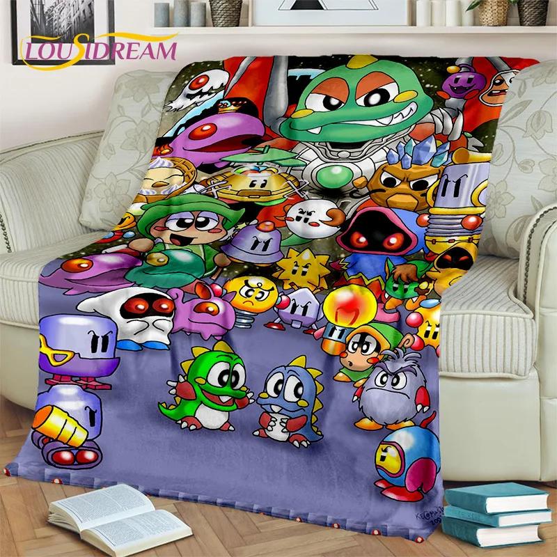 Мультфильм Bubble Bobble Game Gamer 3D одеяло, мягкое одеяло для дома, спальни, кровати, дивана, пикника, путешествия, офиса, одеяло, детское одеяло