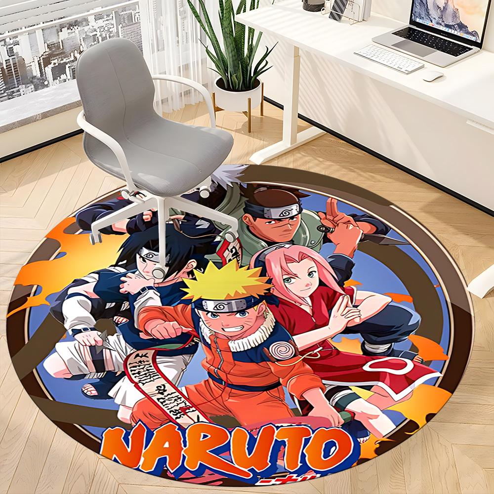 Naruto Characters Office Round Area Rug, Under Office Chairs Bedroom Living Room Home Decor a1022160