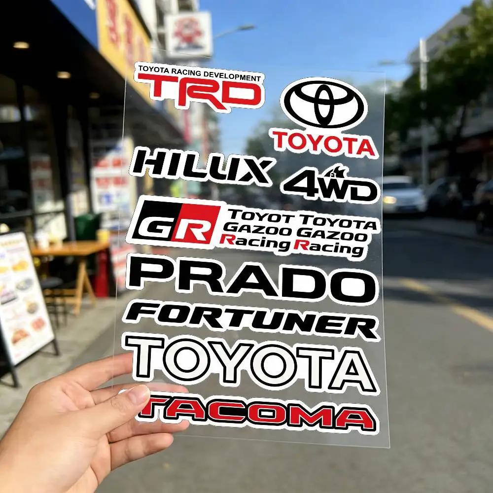 ДЛЯ TOYOTA TRO GR Прочная Водонепроницаемая Светоотражающая Декоративная Наклейка Защита от Царапин Для Мотоцикла Автомобиля Шлема Холодильника Аксессуары