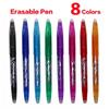 8 Colors Colorful Rainbow Erasable Pen Creative Drawing Gel Pen Student Stationery Multifunction Pen 0.5mm Writing Fluently