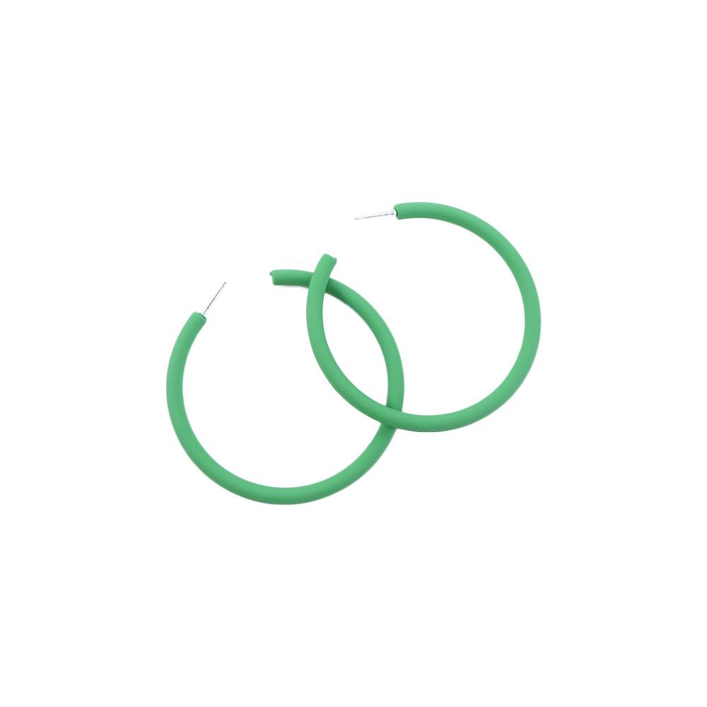 Simple Candy Color Personality Geometric Round Earrings Women Jewelry Hoop Earrings C-shaped