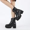 Autumn Thick-soled Thick-heeled Rivet Women's Short Boots Martin Boots Trendy Short Women's Boots