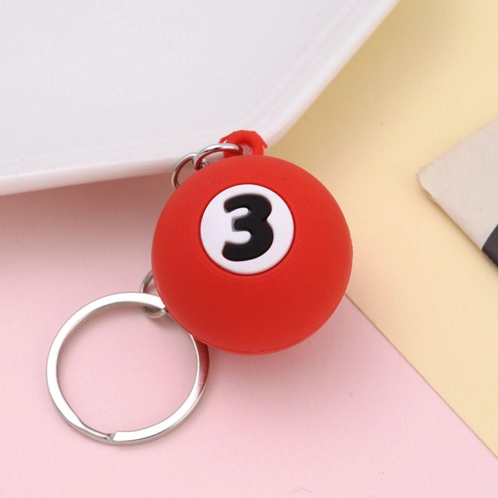 Durable Billiards Keychain Wear-resistant Pendant High Quality Number Beads