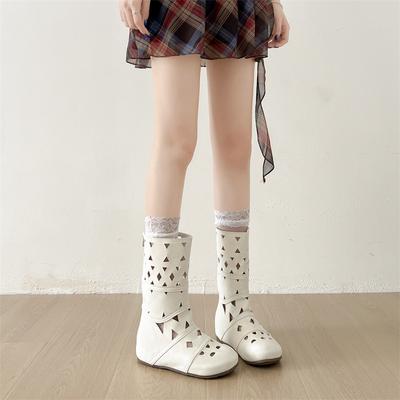 Ботинки на платформе Queen Fan в винтажном коричневом цвете, женские, 2025, новые летние, под юбку, ботинки Майяр