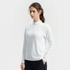 Fila Ski Series Fleece Warm Fashion Slim Simple Casual Sports Long Sleeve T-Shirt Women Tops Jade-White A11W546204FWT