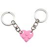 1 Pair Detachable Heart Pendant Keychain Matching Brick Key Ring Couple Lover Key Chain Valentine Day Gift