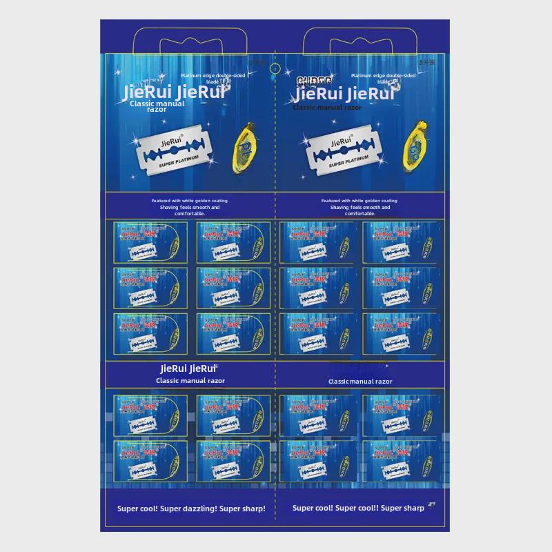 100-Pack Stainless Steel Double-Sided Razor Blades for Men's Manual Razor and Eyebrow Trimmer