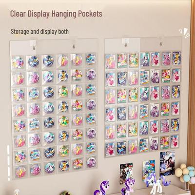 Прозрачный настенный стенд с 48 отделениями для значков, булавок, карточек и многого другого